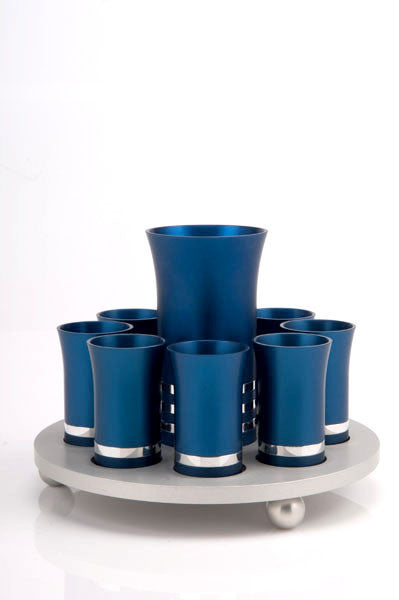 KIDUSH SET FOR 8 - KIDDUSH-SET009 - Agayof Judaica
