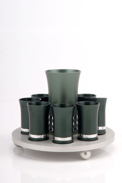 KIDUSH SET FOR 8 - KIDDUSH-SET010 - Agayof Judaica