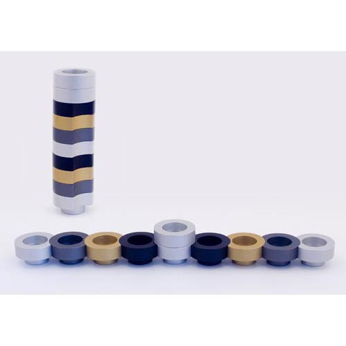 DOUGHNUT DESIGN - MENORAH - MN001 - Agayof Judaica