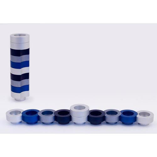 DOUGHNUT DESIGN - MENORAH - MN002 - Agayof Judaica