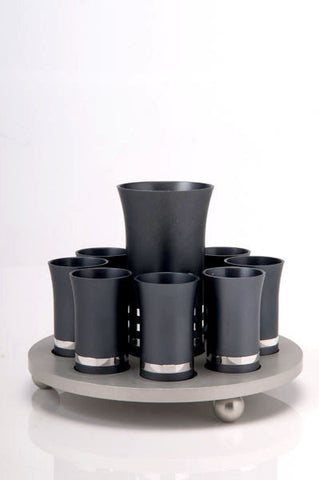 KIDUSH SET FOR 8 - KIDDUSH-SET003 - Agayof Judaica