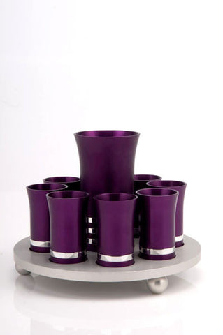 KIDUSH SET FOR 8 - KIDDUSH-SET005 - Agayof Judaica