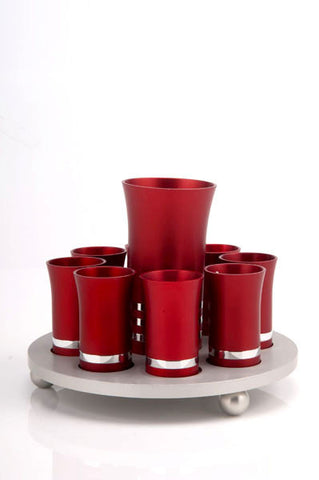 KIDUSH SET FOR 8 - KIDDUSH-SET007 - Agayof Judaica