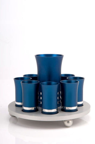 KIDUSH SET FOR 8 - KIDDUSH-SET009 - Agayof Judaica