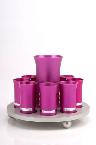 KIDUSH SET FOR 8 - KIDDUSH-SET012 - Agayof Judaica