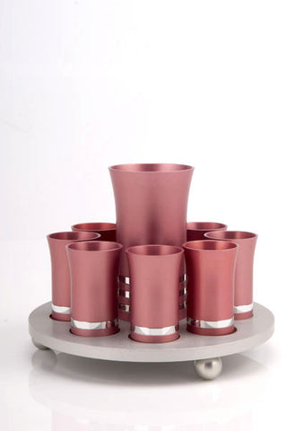 KIDUSH SET FOR 8 - KIDDUSH-SET013 - Agayof Judaica
