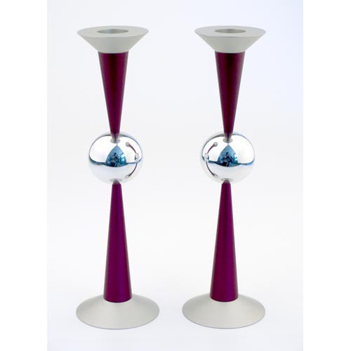 THE BALL CANDLE HOLDERS - LARGE - CD-044 - Agayof Judaica