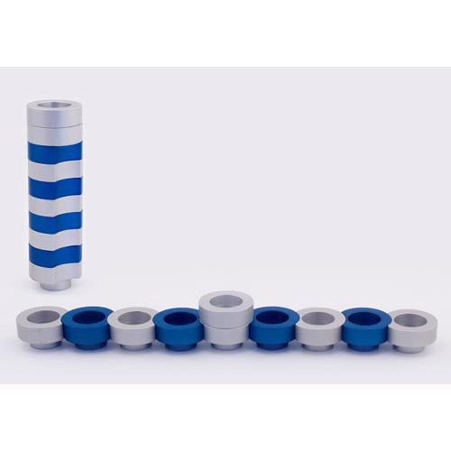 DOUGHNUT DESIGN - MENORAH - MN003 - Agayof Judaica